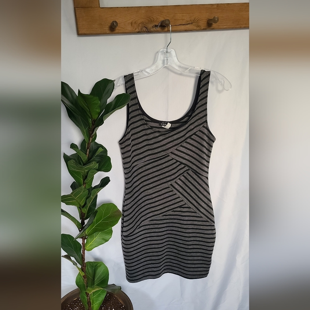 Mini Dress - Black/Gray - size S